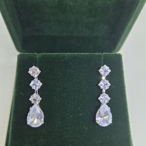 Cubic Zirconia Teardrop Earrings